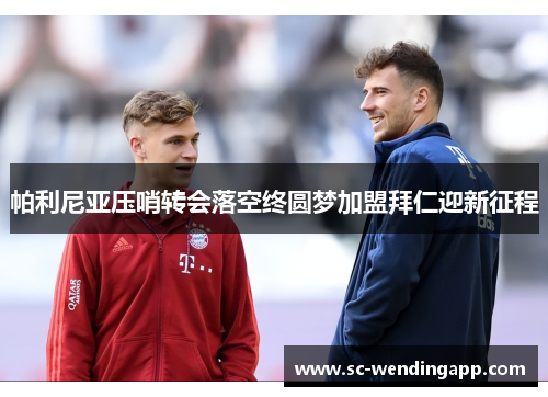 帕利尼亚压哨转会落空终圆梦加盟拜仁迎新征程
